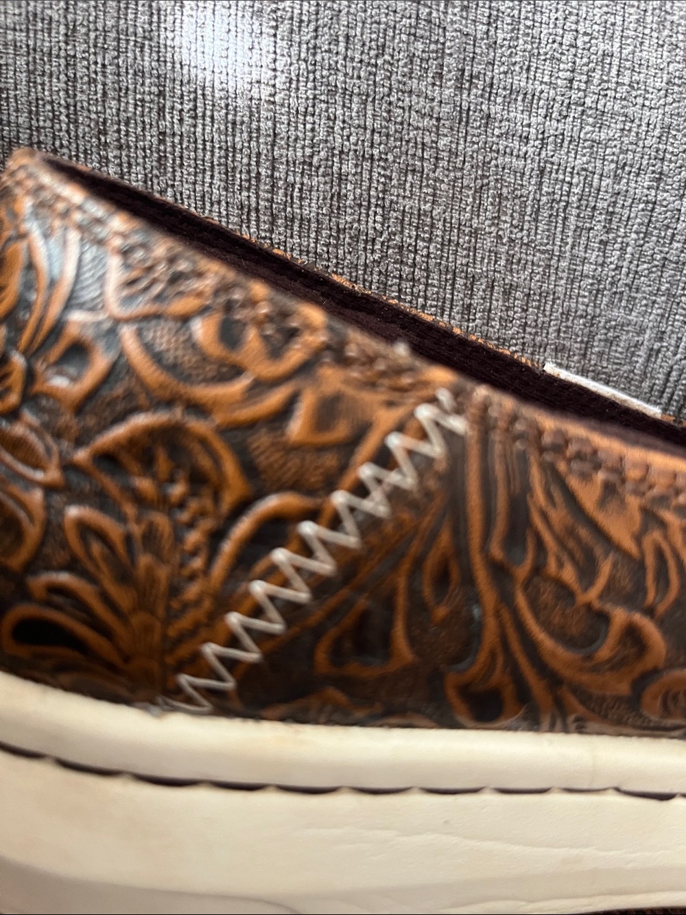 Ariat Brown Floral Slip-On Loafers Women’s 9.5B - Picture 8 of 11
